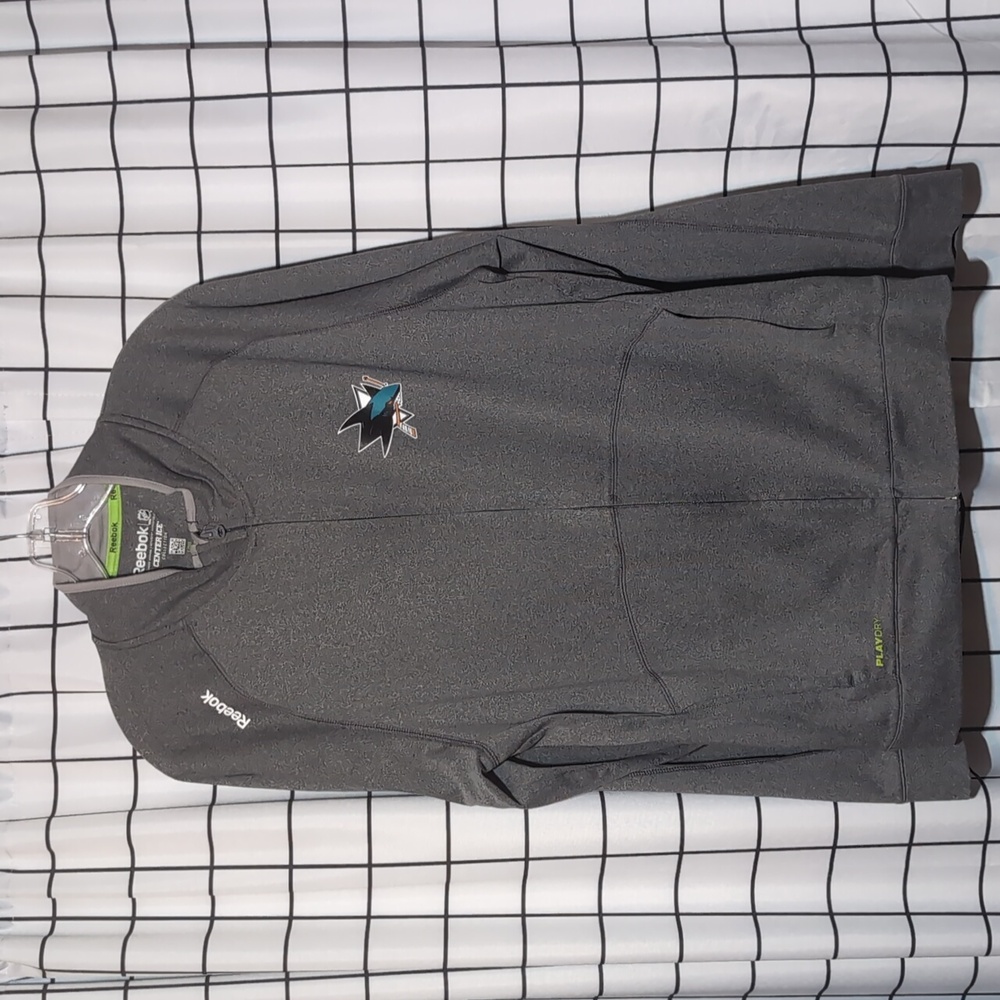 Reebok Gray San Jose Sharks Play Dry Center Ice Collection L